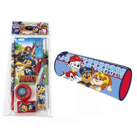 Skrivset i 5 Delar Paw Patrol Rescue Wheels med Pennfodral