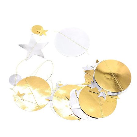 Glitter rose gull prikkete girlander festdekorasjoner papir prikkete hengende bånd vimpel banner bakgrunnsdekorasjon bryllup/bursdag/årsdag