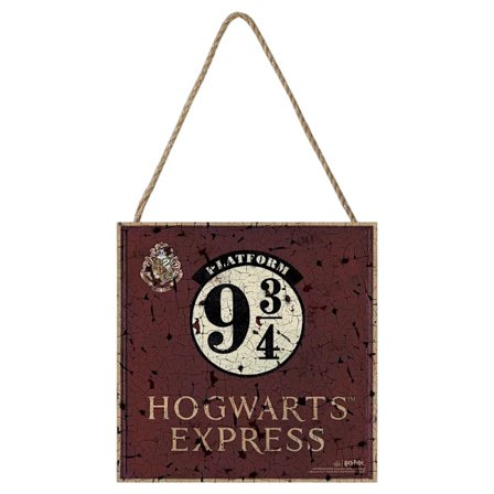 Harry Potter Hogwarts Express Platform 9 3/4 Träskylt En Storlek