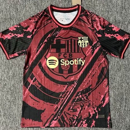 2024-2025 Season Barcelona Club Jersey, Fan Edition, Maroon Club Emblem