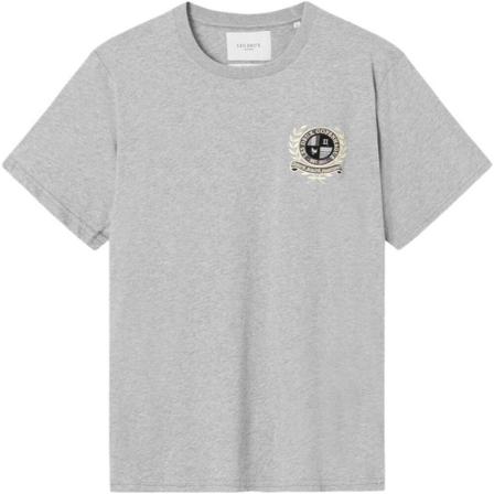 Les Deux Egalité t-shirt 2.0 light grey melange , Grijs , Heren , Maat: XL