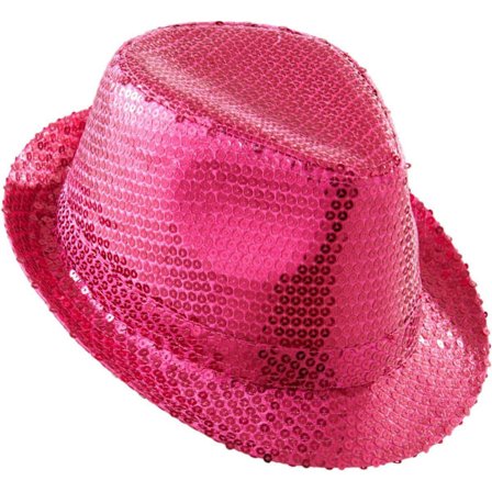 Filthatte med paljetter, gull, for temafester eller karneval, Party