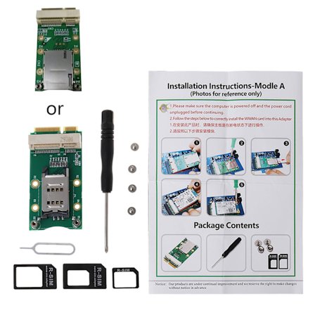 Mini Pci-e til USB-adapter med SIM-kortspor for Wwan/lte-modul