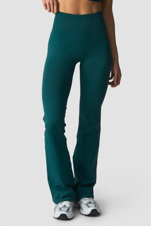 Define Seamless Flared Tights Forest Green