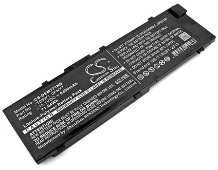 Batteri til bærbar PC for DELL Precision M7710, Precision 17 7000 og andre.
