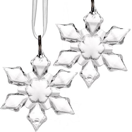 Julgranspynt Snöflingor 2-pack Transparent