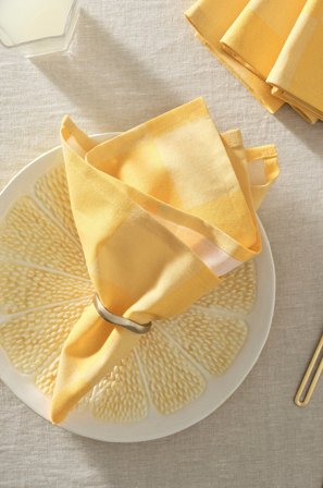 Jotex - Serviett 4-pakning Gul - Bobbie - Kjøp Servietter hos Jotex