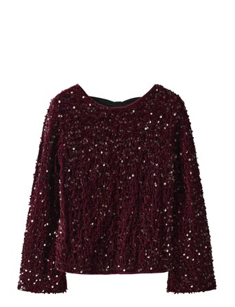 Nkfrusitta Ls Bow Blouse Burgundy Name It