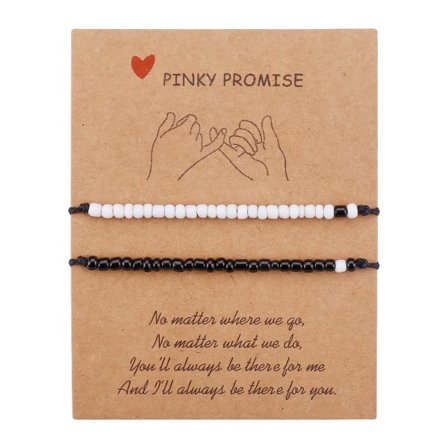 IC Bestevenn Armbånd Par Armbånd for 2 Matchende Yin Yang Han og Hennes Elskere Armbånd Smykker for Bff Vennskapsforhold (Yin Yang-Stil 3)
