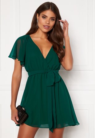 Goddiva Flutter Skater Dress Klær