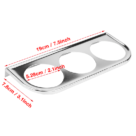 Chrome 52mm 2 Tommer Universal Multi-Hul Måler Søjle Monterings Pod Holder Beslag Sølv_xx
