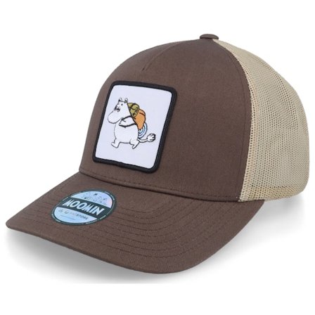 Moomin - Moomin Backpacker Brown/Khaki Trucker Trucker Brown Cap - @ Hatstore