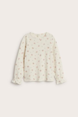 Newbie | Småblommig topp | Offwhite