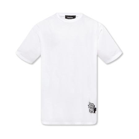 Dsquared2 Logo T-shirt vit, Herr, Herr, Storlek: 2XL