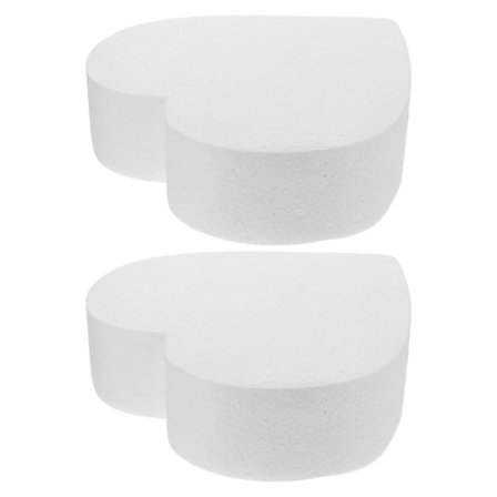 2 stk. Skumkage Model Hjerteformet Kage Dummy Bage Kage Model Kage Dummies Model