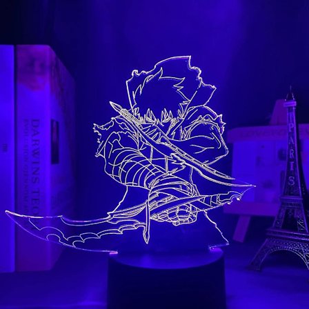 Anime Solo Leveling Jin-woo Sung Figur LED Lampe 3D Natlampe Anime Elskere Gave Lys Til LED Natlamper Til Børns Soveværelse Dekoration Børnefødselsdag