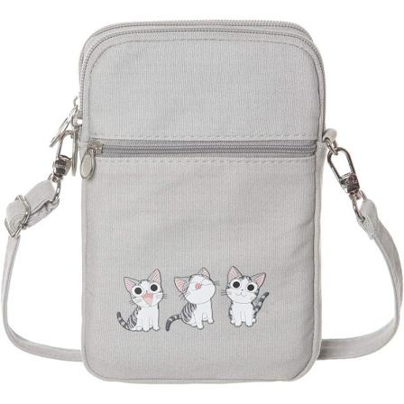 Mobiltelefonplånbok - Canvas National Style Small Crossbody-plånbok