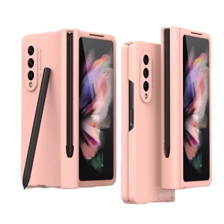 Til Samsung Galaxy Z Fold 4 Etui Original Indbygget Skærmbeskytter med S Pen Holder 360 Fuld Beskyttende Cover