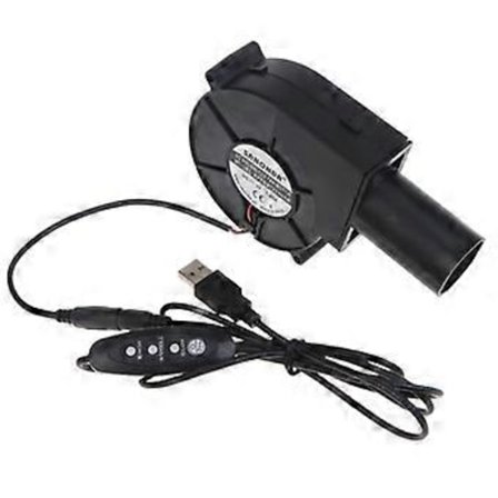 5V USB Plugg 3 Hastighetsregulerende Blåser Grill Vedovn Utendørs Mobil Vifte