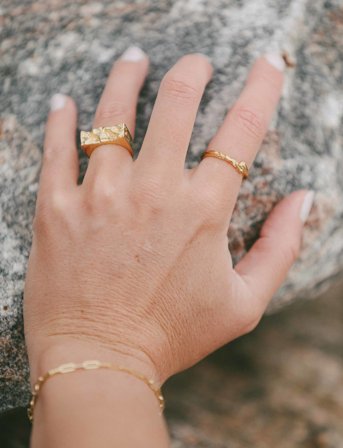 IX Studios Ix Rustic Ring - Gold - 56