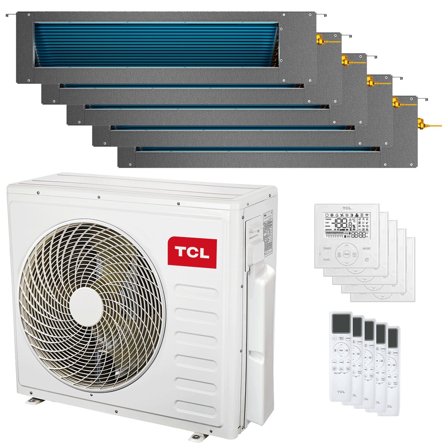 Condizionatore TCL Canalizzabile Serie D penta split 12000+12000+12000+12000+12000 BTU inverter A++ wifi unità esterna 12.2 kW
