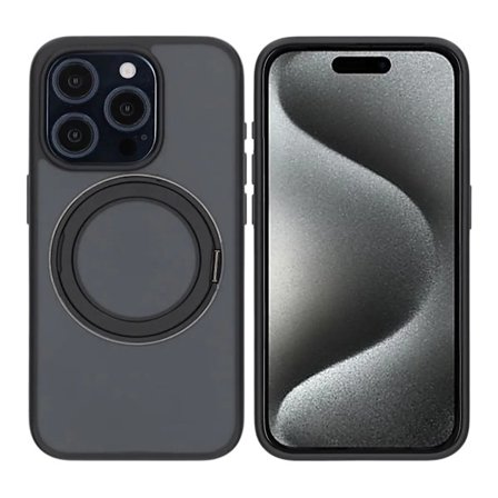 iPhone 15 Pro Mobilskal med Magsafe Stativ - Svart