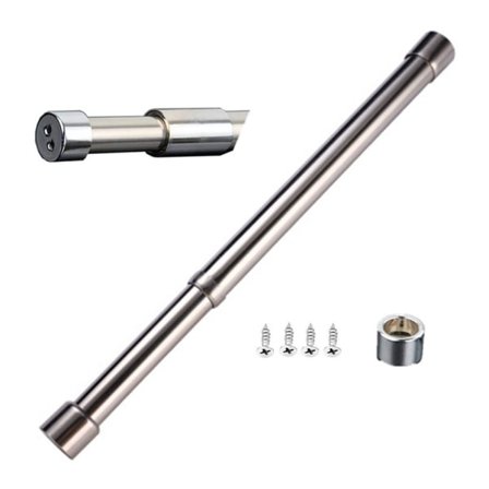 IC Utdragbar Klädstång Garderob Klädstång Rostfritt Stål Spännstång, Garderobsstång för Garderob, Dusch, Balkong (47-81cm)