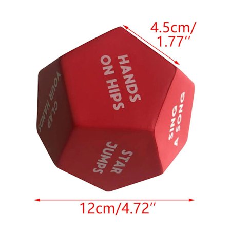 10cm 12-sidet krops-yoga øvelse fitness terning trykbold legetøj