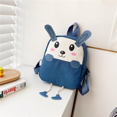 Barn Barn Ryggsekk Småbarn Skolebag Cartoon Cute Girl Mini Portable pustende Rabbit Blue