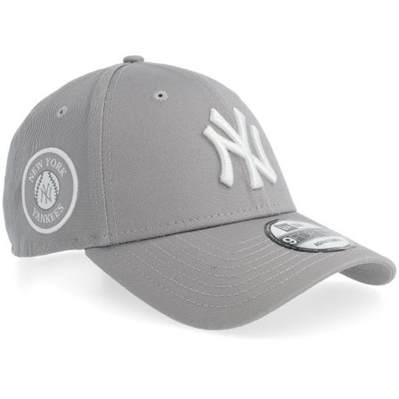 New Era - MLB Grå adjustable Keps - New York Yankees Side Patch 9FORTY Neyyan Gray Adjustable @ Hatstore