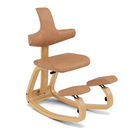 Varier Furniture Thatsit - Brown Leather - Light brown base