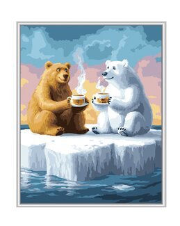 Paint By Numbers En varm samtale - WizardiArt