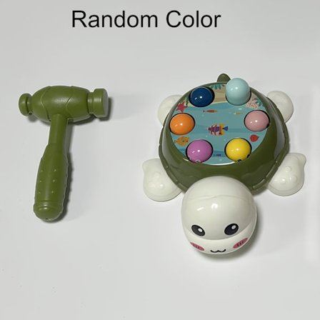 1 stk. Interaktivt Skildpadde Hammer Legetøj - Farverigt Formsorteringsspil til Unge 0-3 År, Holdbar ABS Konstruktion