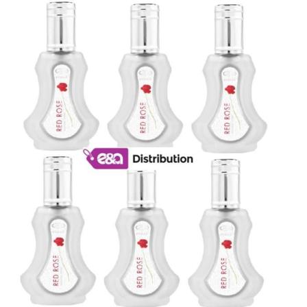 SÆT MED 6 RØDE ROSEPARFUMMER FRA AL REHAB – 35ml