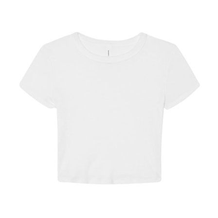 Bella + Canvas Dam/Damer Micro-Rib Cropped T-Shirt XL Vit