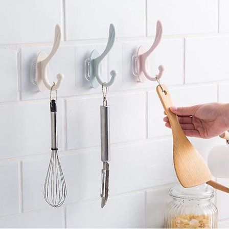 6 kpl Pyyhekoukku, kylpyhuoneen pyyhekoukku kylpyhuoneen keittiön toimiston takki koukut lapset, muovi seinäkoukku