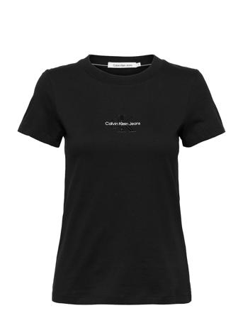 Monogram Logo Slim Tee T-shirt Top Sort Calvin Klein Jeans