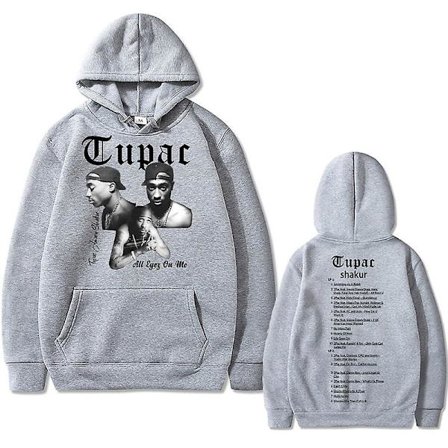 Rapper Tupac 2pac Hip Hop Hettegenser Herre Mote Hettegensere Herre Dame Oversized Pullover Mann Svart Streetwear Mann Vintage Sweatshirt K
