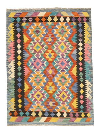 Oriental Kilim Afghan Old Style Rug 128X173 Wool, Afghanistan