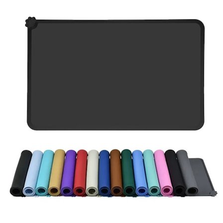 Silikonmatta för kaffemaskin (48x30cm), halkfri matta kompatibel med coff-black