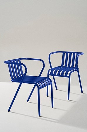 Jotex - Karmstol 2-pack Aluminium Kornblå NERJA - Köp Utestolar & utepallar hos Jotex