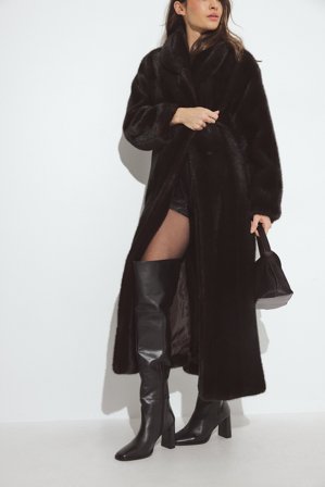 NA-KD Overknee-Lederstiefel - Stiefel - Schwarz - EU 41