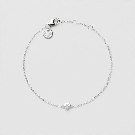 Bezel Heart Bracelet