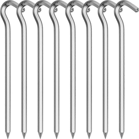 Teltpløkker Metal Kraftige Teltkroge Aluminium Legering Camping Hårdt Underlag Pløkker til Fodboldnet Presenning og Udendørs - 8 stk