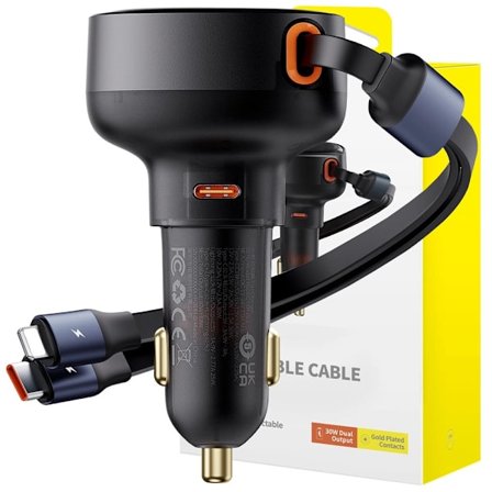 Baseus Enjoyment USB-C billader med USB-C / Lightning 60W kabel - svart