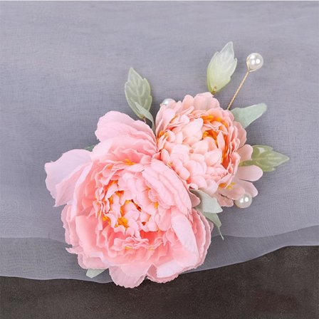 Blomma hårklämma Pearl Blommigt hårnålar LJUSROSA