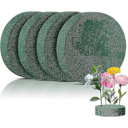 4 stk blomsterskum blokk tørr blomsterskum rund for kunstige blomster tørr blomsterskum murstein grønn blomsterskum svamp frisk blomsteroppsats B2 GY 