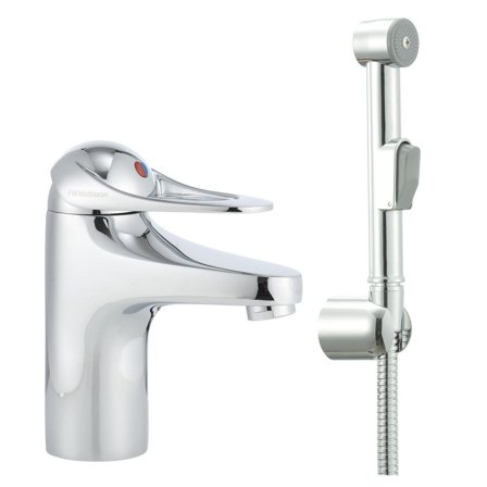 FM Mattsson 8067-6000 Tvättställsblandare med sidodusch, Eco+, Badrum