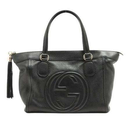 Gucci Vintage, Pre-owned Leather Handbag Zwart, Dames, Maat:ONE Size,leer