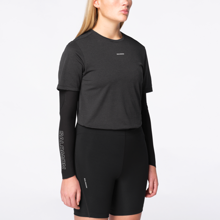 Salomon - T-skjorter Klær Shkout Core Ss Tee W - Deep Black